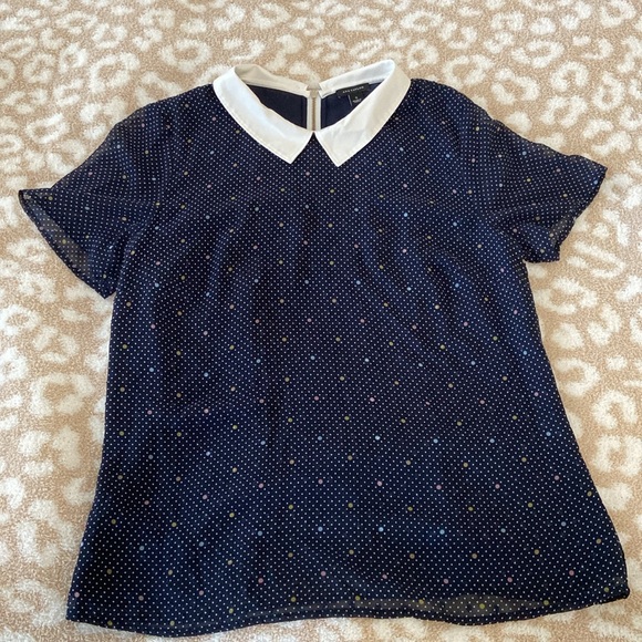 ANN TAYLOR: Size s, Color navy blue and color dots. Very good condition. - Picture 1 of 3
